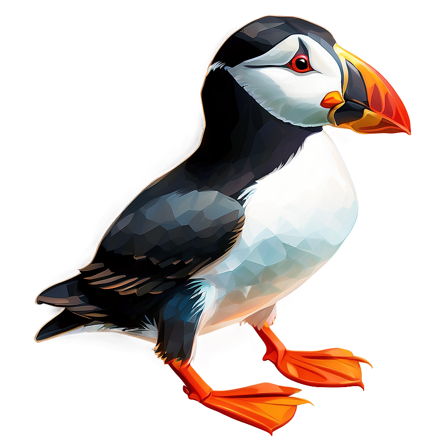 Stylized Puffin Graphic Png 18