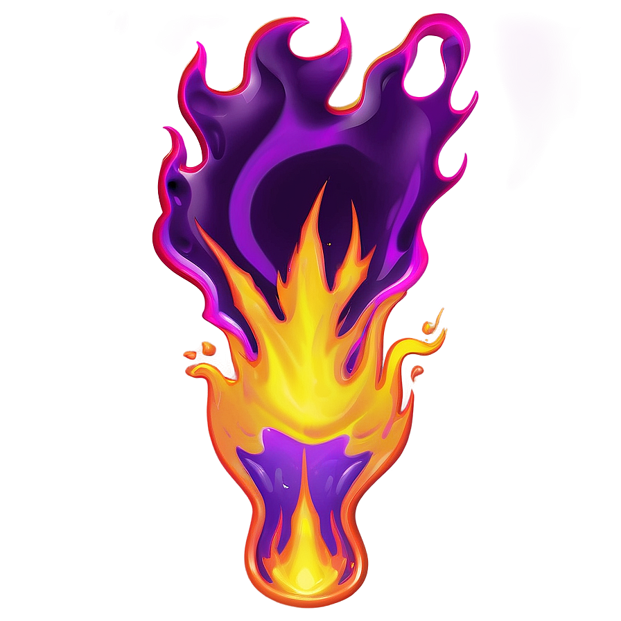 Stylized Purple Fire Png 06252024