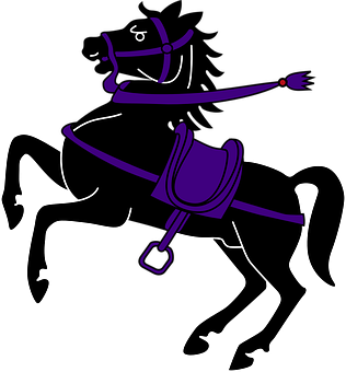 Stylized Purple Horse Outline