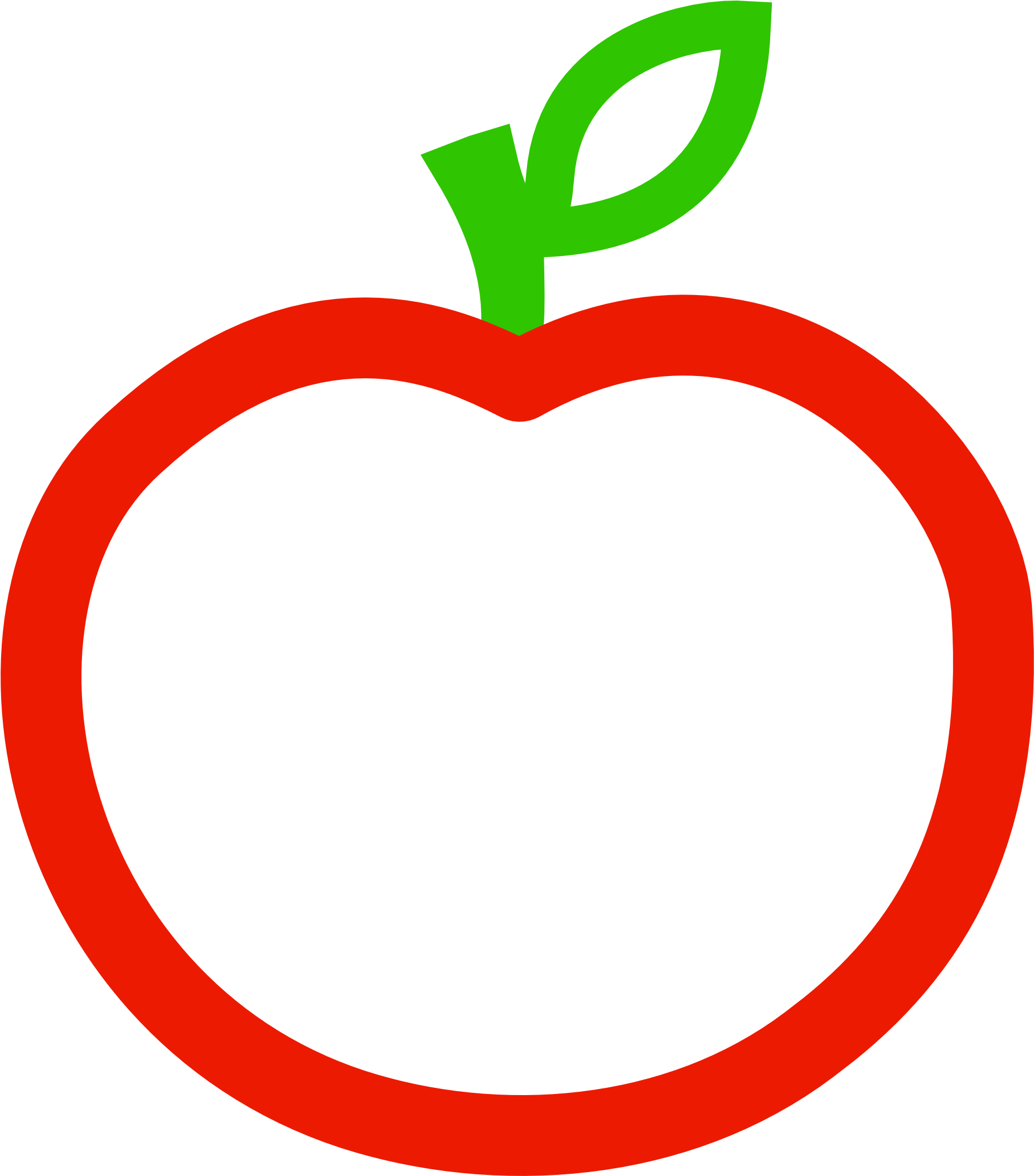 Stylized Red Apple Graphic