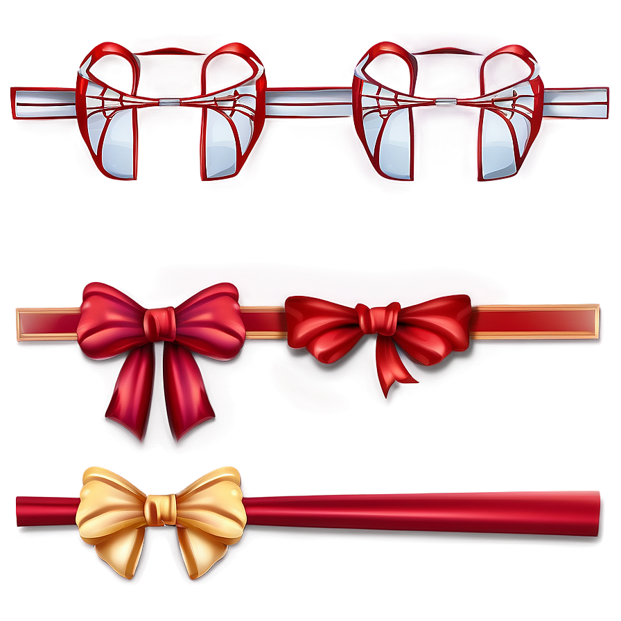 Stylized Red Bow Png 16