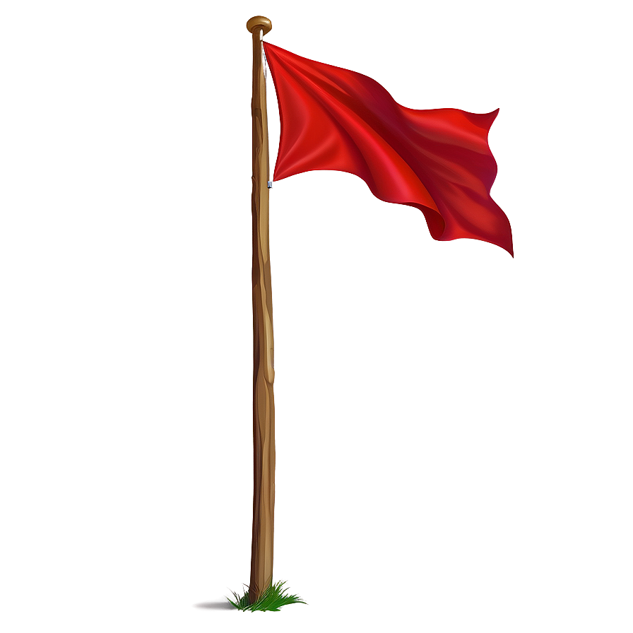 Stylized Red Flag Art Png 05252024