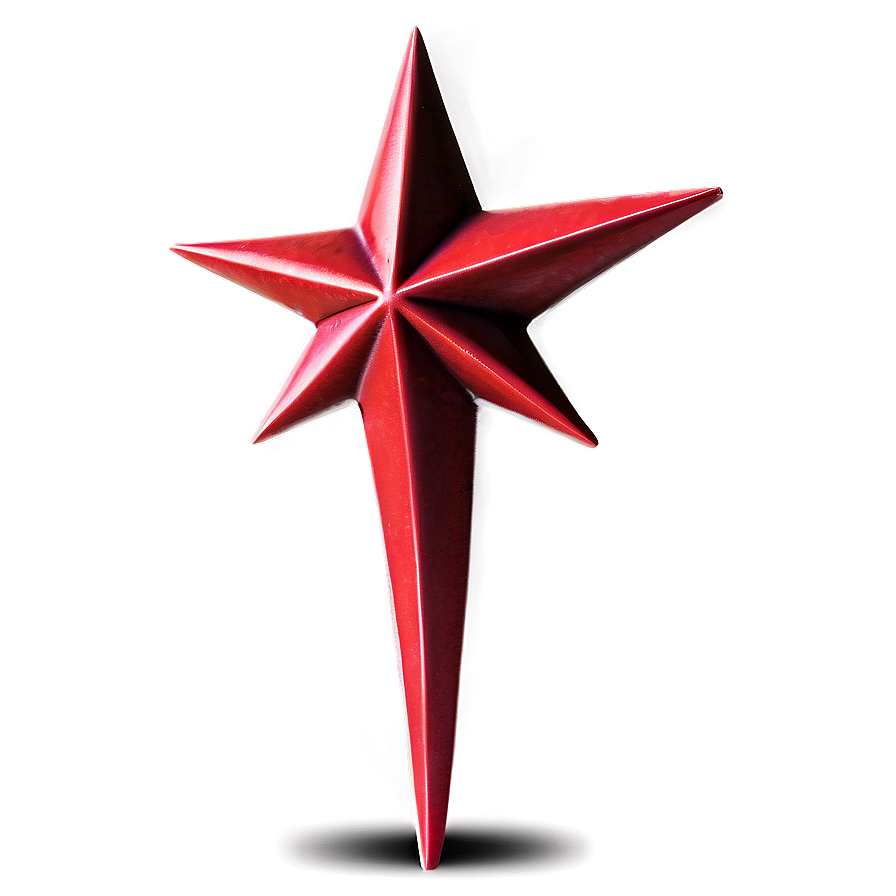 Stylized Red Star Png 05232024