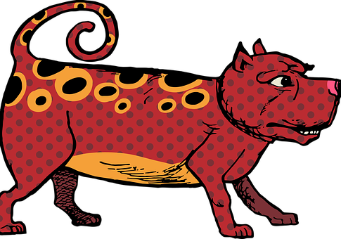 Stylized Red Tiger Illustration