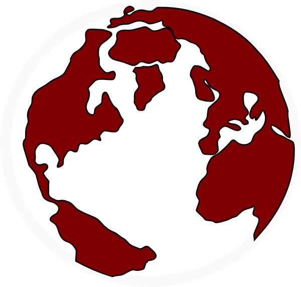 Stylized Redand White Earth Graphic