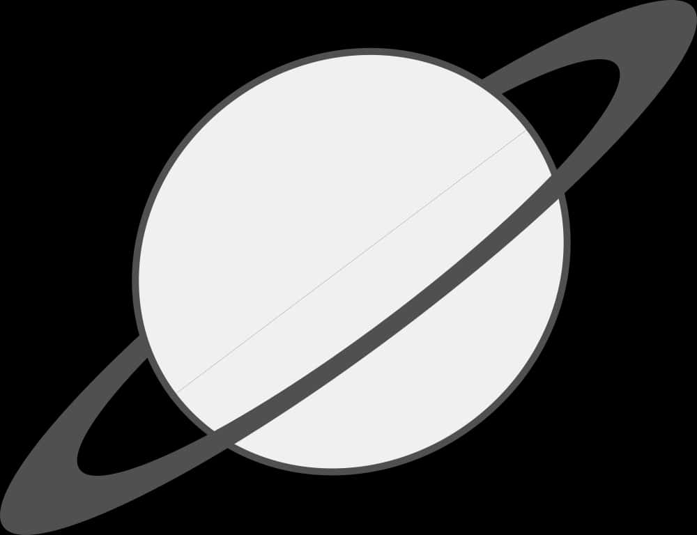 Stylized Ringed Planet Graphic