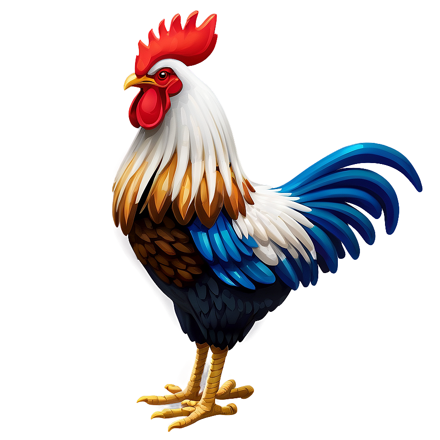 Stylized Rooster Profile Png Vje