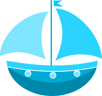 Stylized Sailboat Graphic