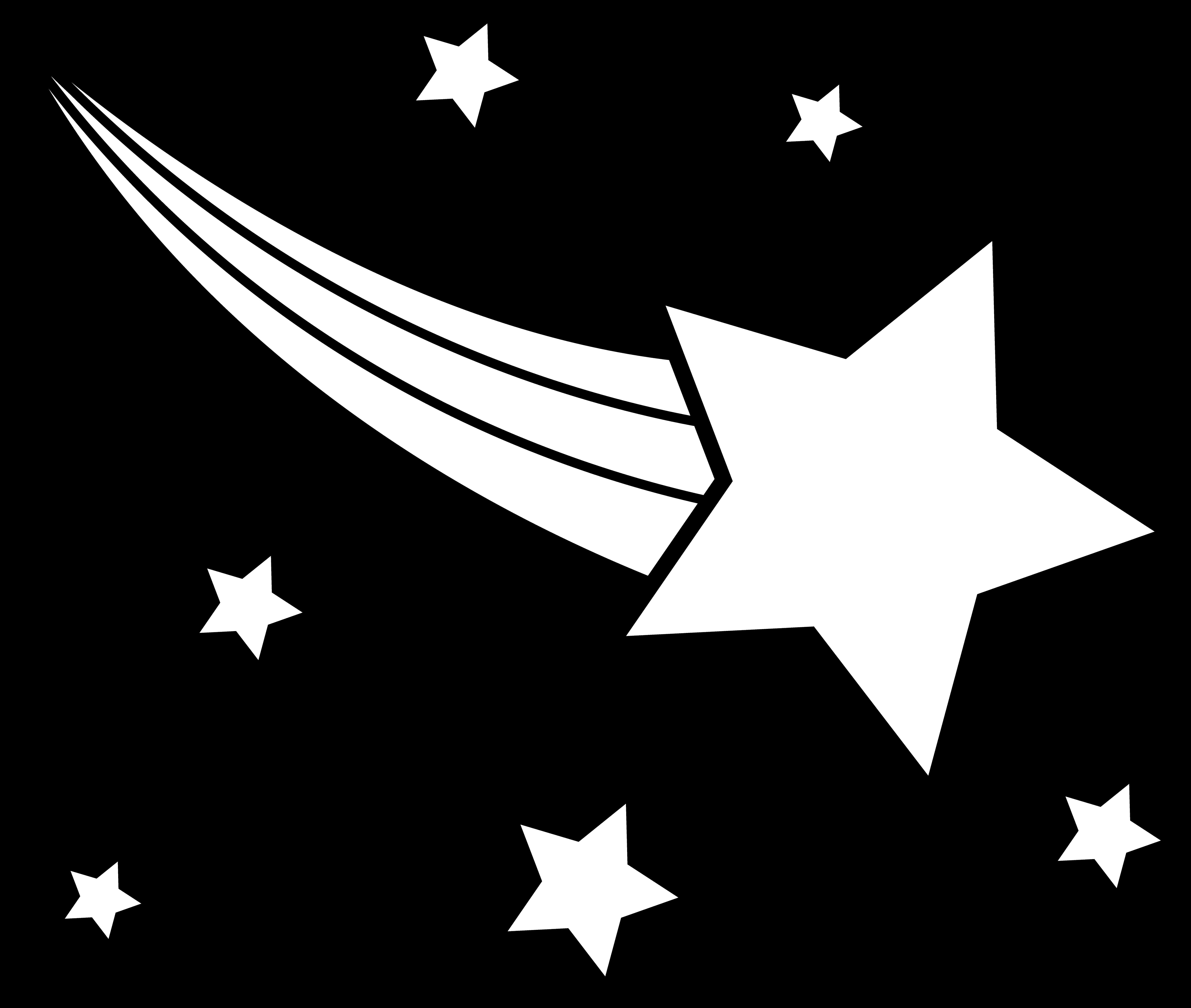 Stylized Shooting Star Graphic