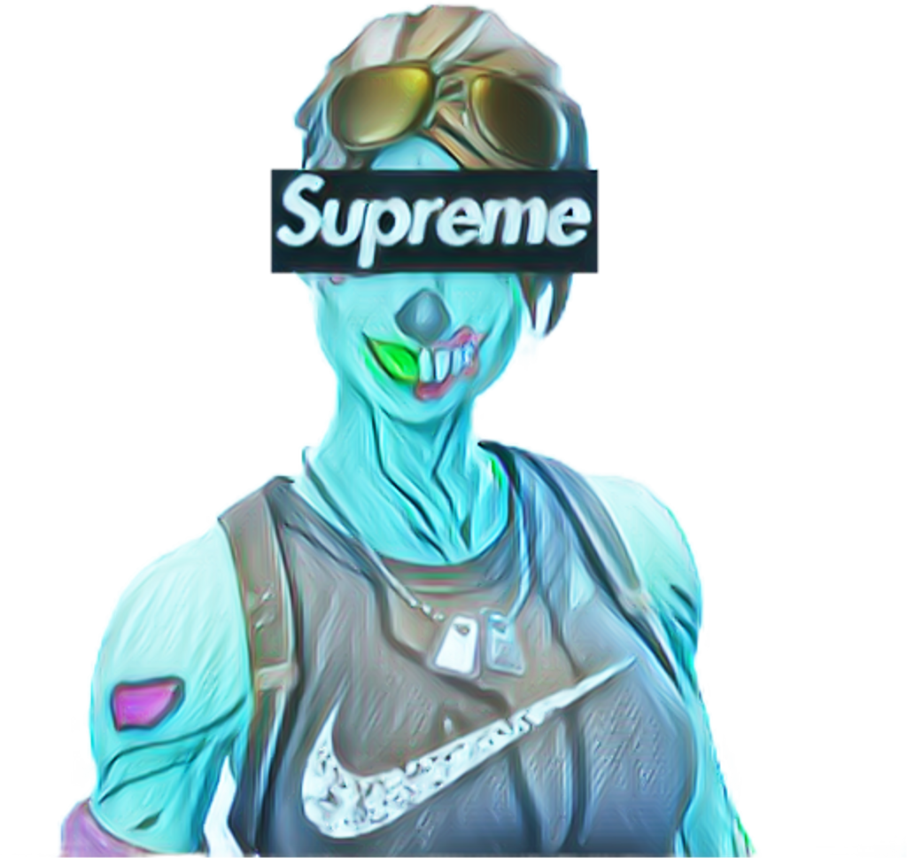 Stylized Skull Characterwith Supreme Headband