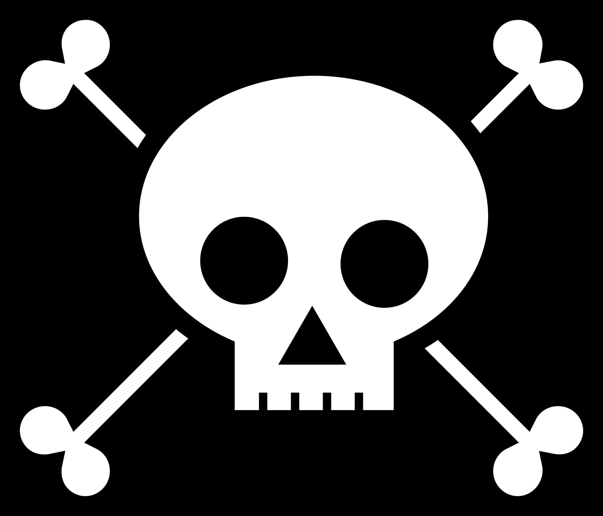 Stylized Skulland Crossbones Graphic