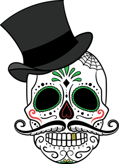 Stylized Skullwith Top Hat