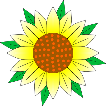 Stylized Sunflower Graphic