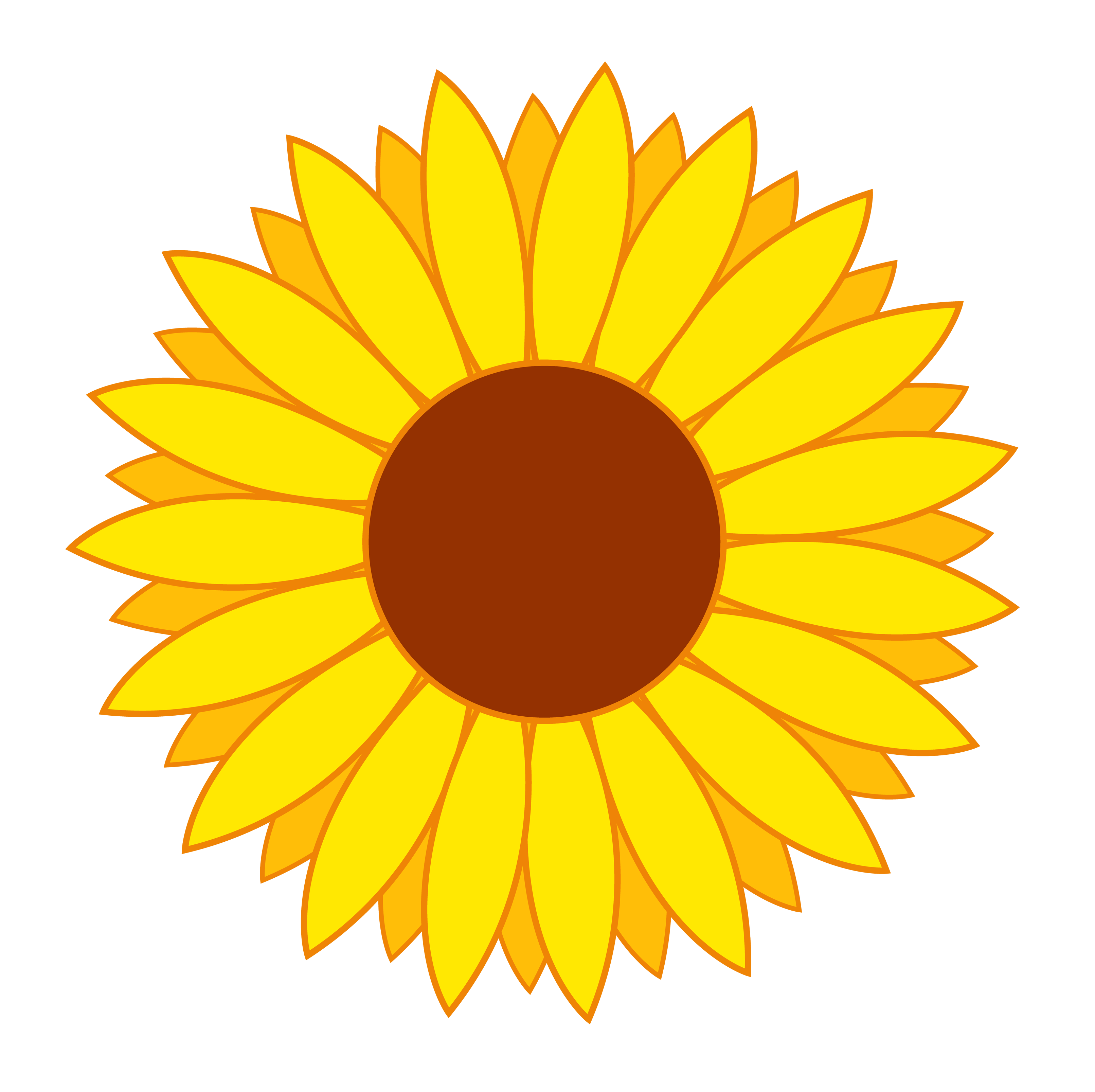 Stylized Sunflower Illustration