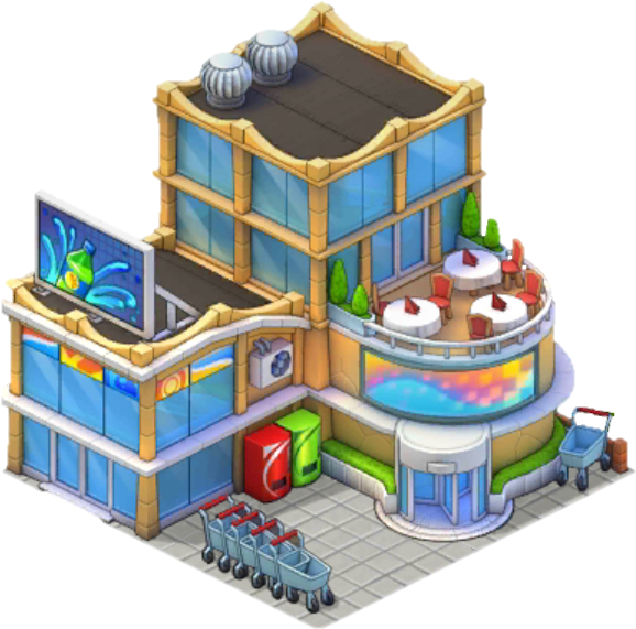 Stylized Supermarket3 D Model