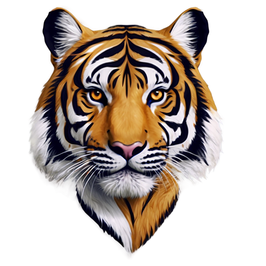 Stylized Tiger Face Graphic Png Wfi