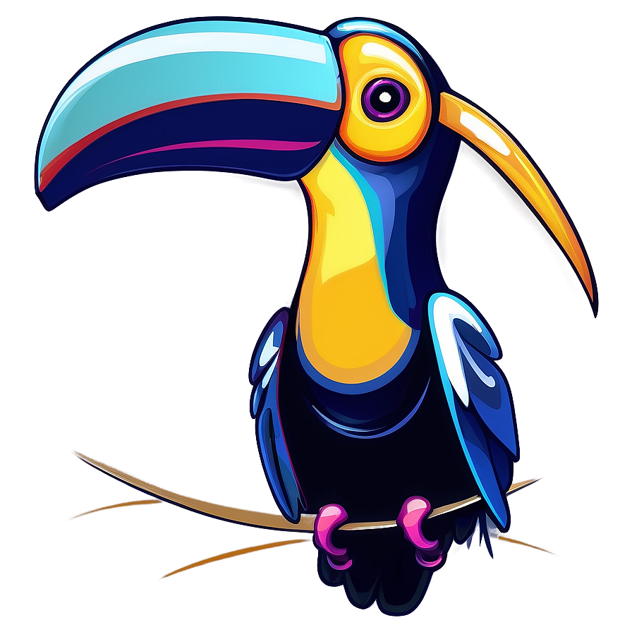 Stylized Toucan Vector Png 06112024