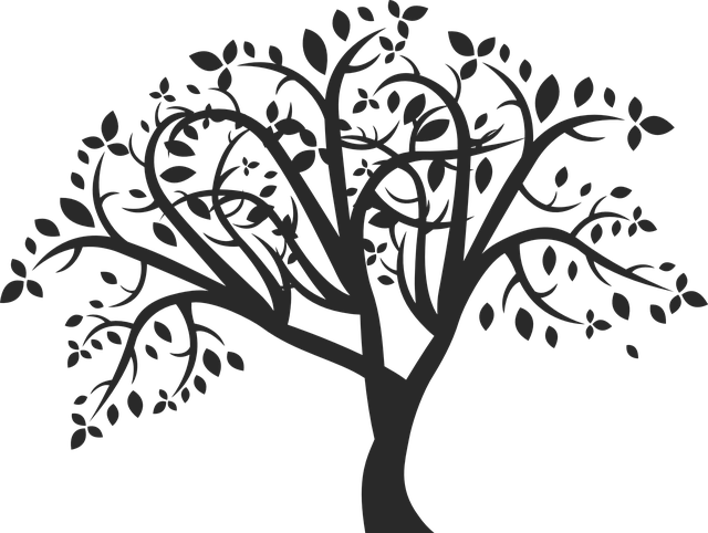 Stylized Tree Silhouette Graphic