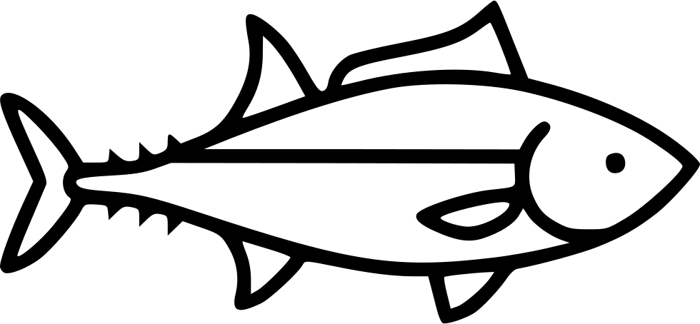 Stylized Tuna Fish Outline