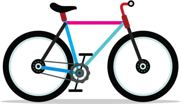 Stylized Vector Bicycle Illustration