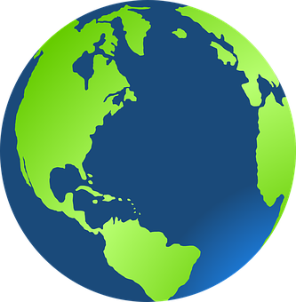 Stylized Vector Globe Americas