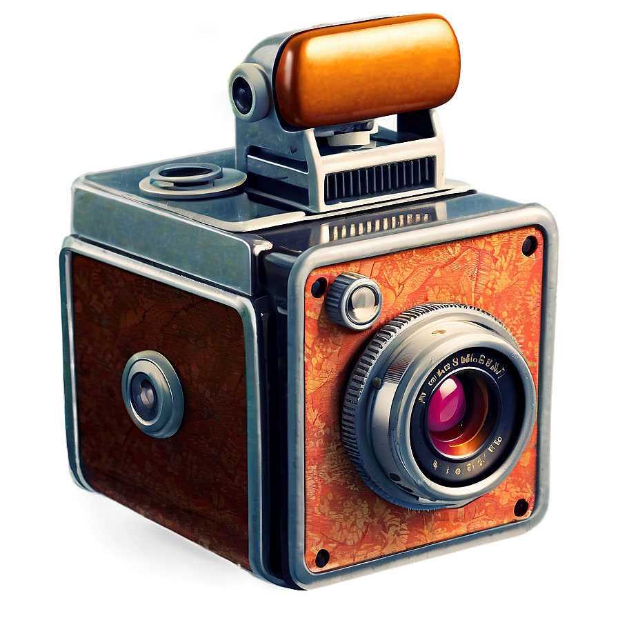 Stylized Vintage Camera Png Anf