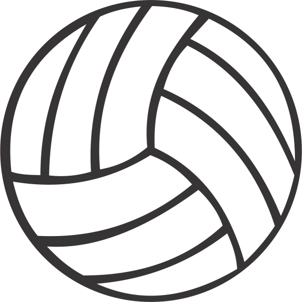 Stylized Volleyball Clipart