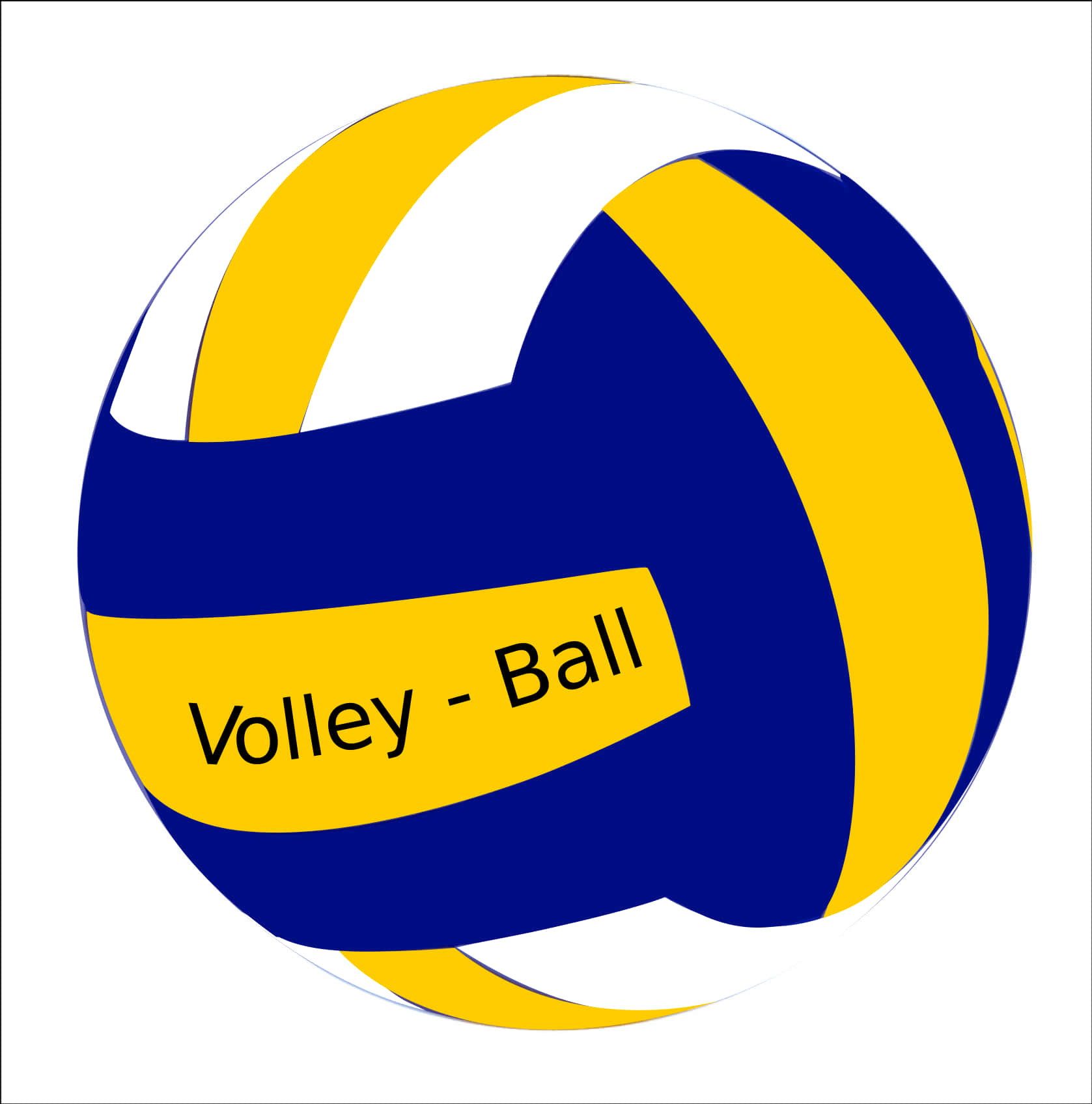 Stylized Volleyball Graphic