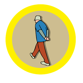 Stylized Walking Man Icon