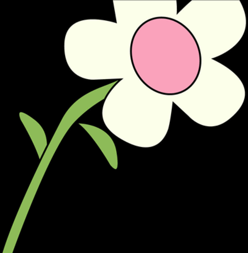 Stylized White Flower Illustration