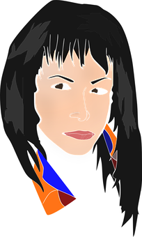 Stylized Woman Portrait Vector