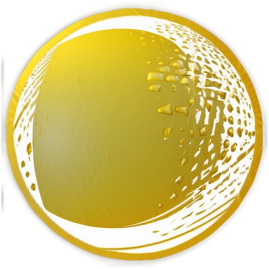 Stylized Yellow Circle Object Png 68