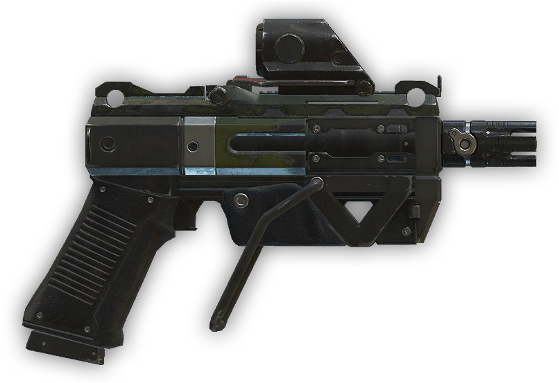 Submachine Gun Isolatedon Transparent Background