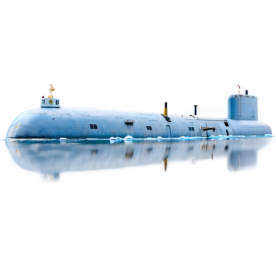 Submarine In Arctic Waters Png 05252024