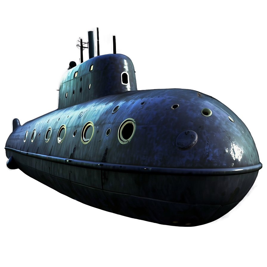 Submarine In Stormy Seas Png Fak