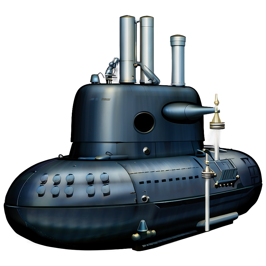 Submarine With Periscope Png Hji95