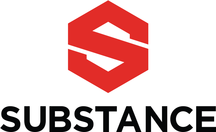 Substance Gym Logo Redand Gray