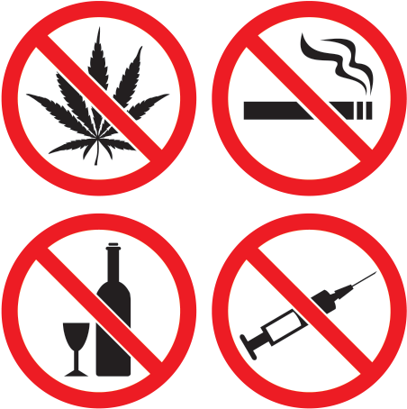Substance Prohibition Signs