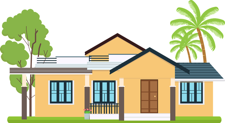 Suburban Home Vector Illustration