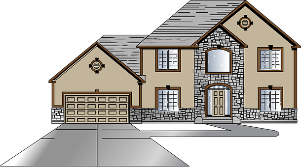 Suburban House Illustration