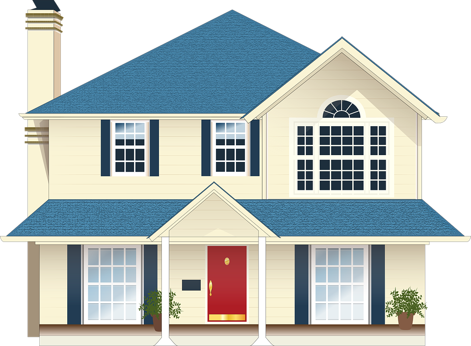 Suburban House Vector Illustration