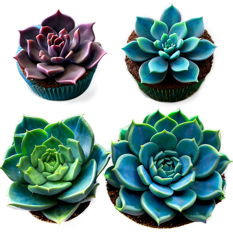 Succulent Cake Decorations Png 5