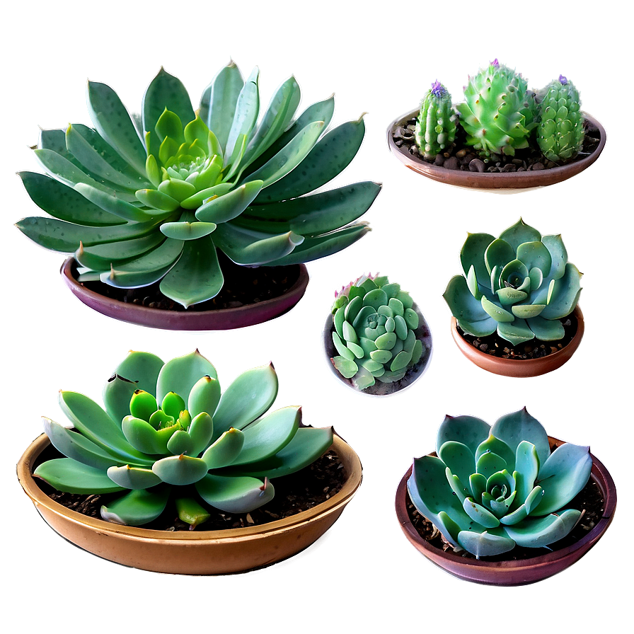 Succulent Collection Png Wra