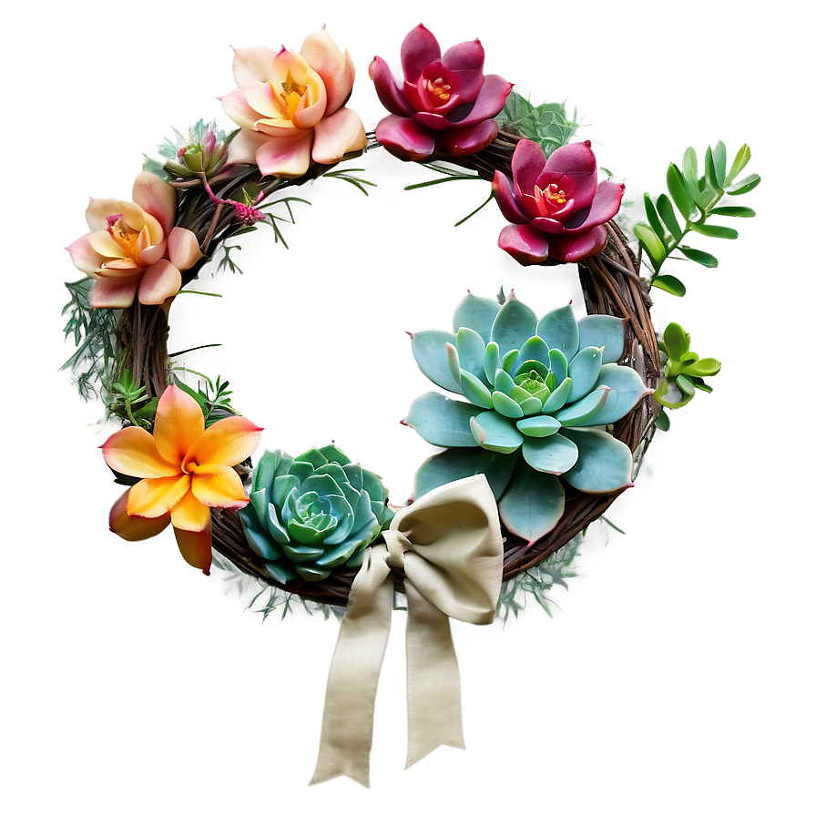 Succulent Wreath Making Png 83