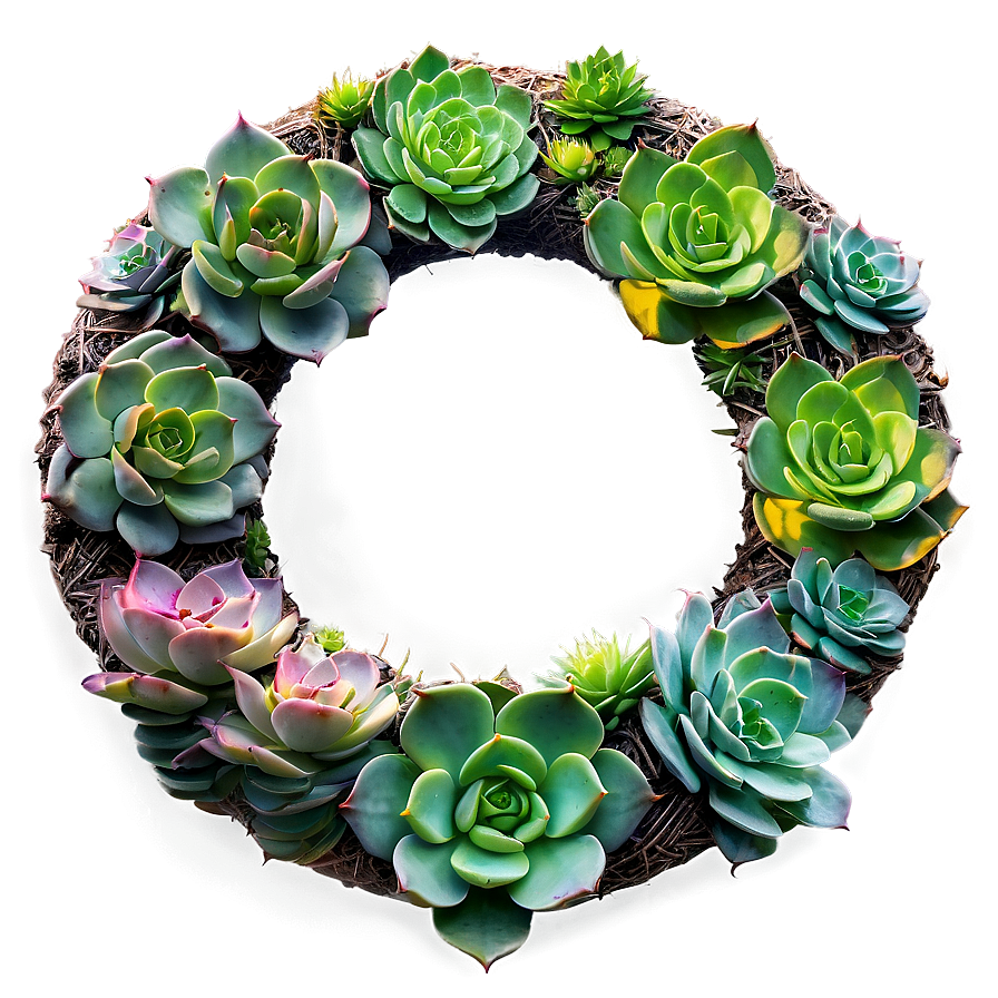 Succulent Wreath Png 61