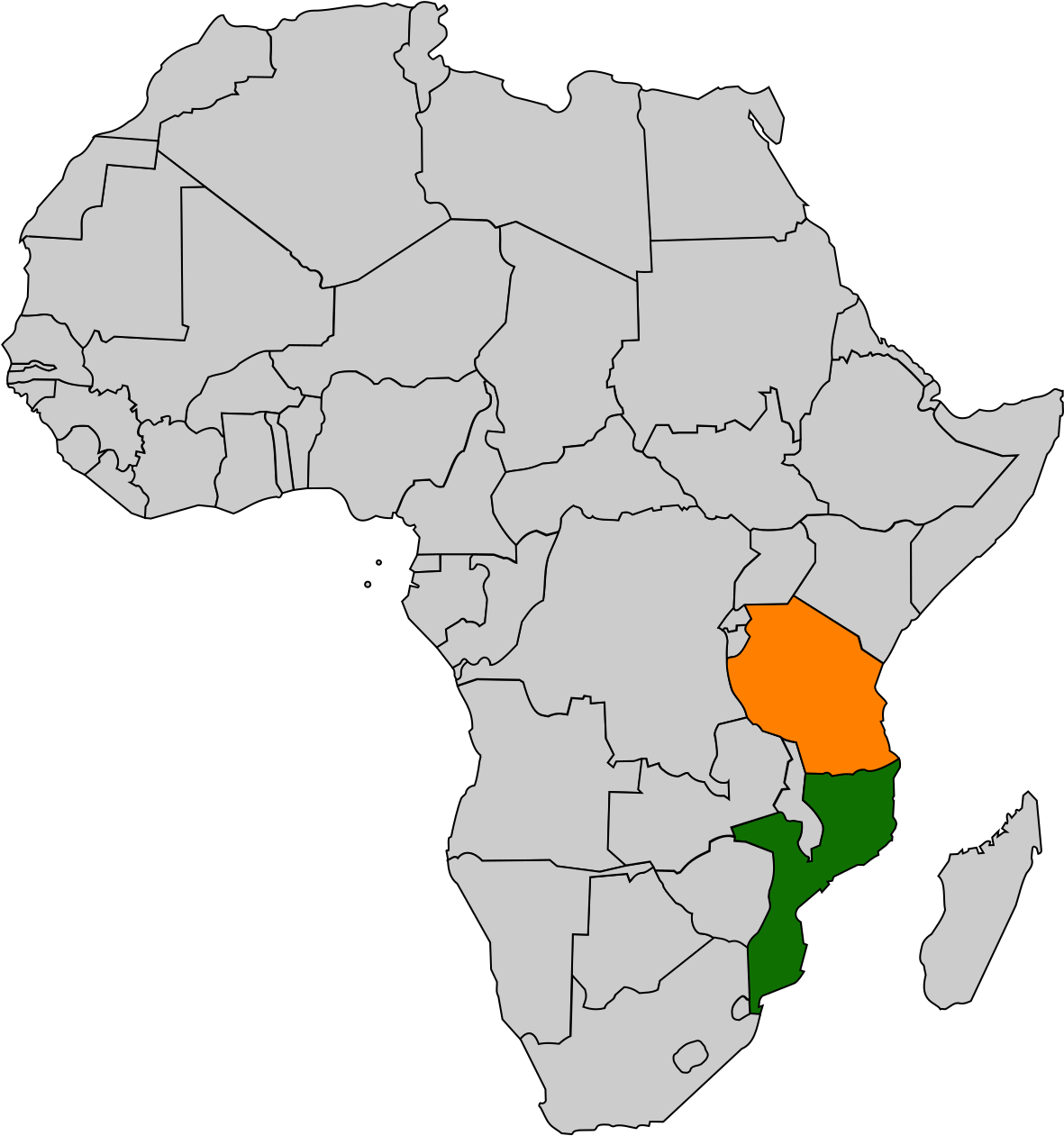Sudanand South Sudan Map Highlight
