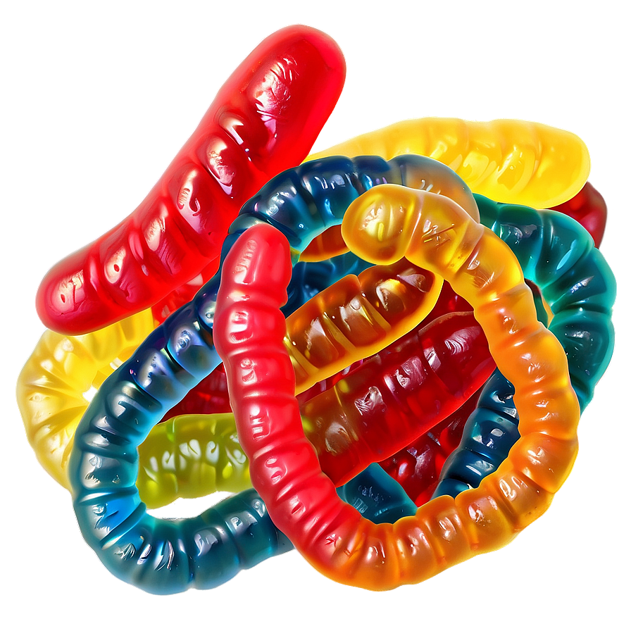 Sugar Coated Gummy Worms Png Hdb