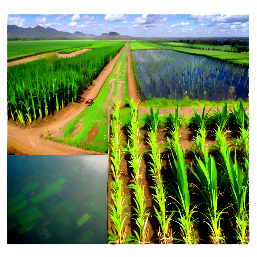 Sugarcane Field Aerial View Png 06262024