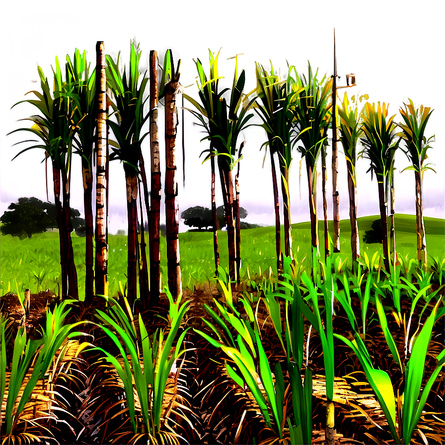 Sugarcane Plantation View Png 53