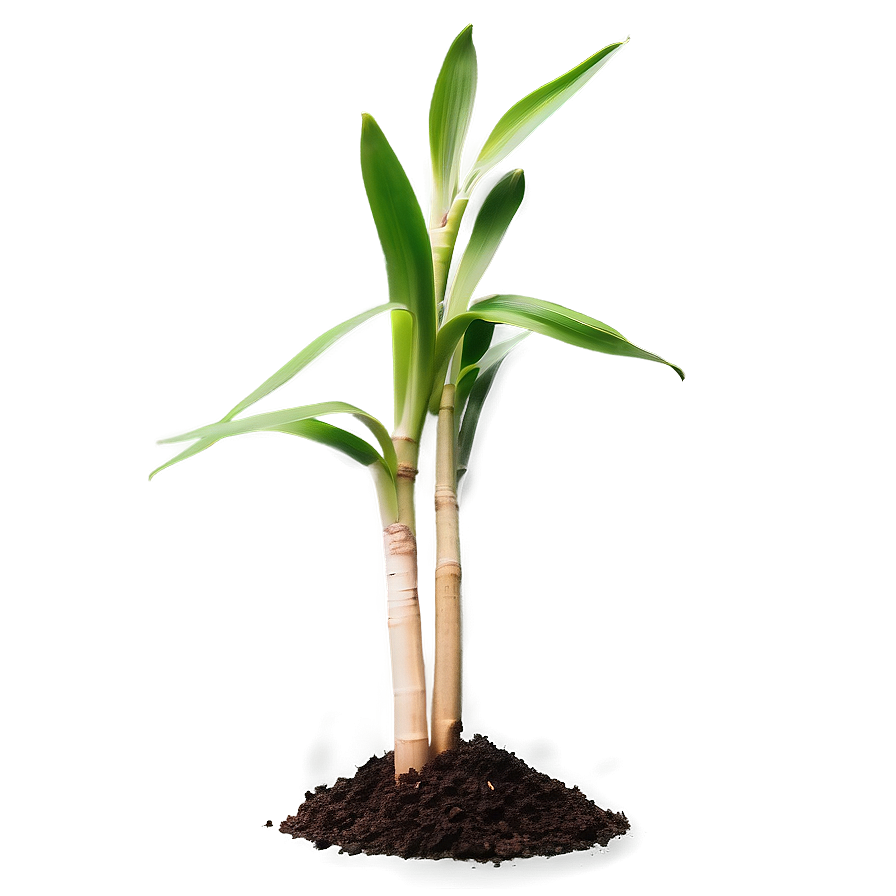 Sugarcane Seedling Growing Png 06262024